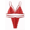 Kadın Kırmızı Dantel Sütyen Külot Takımı