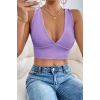 Kadın Siyah Çapraz Sırt Detaylı Şık Crop Top Büstiyer