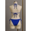 Kadın Mavi Yandan ve Boyundan Bağlamalı Bikini Mayo Takımı