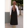Kadın Siyah Basic Ayarlanabilir Askılı Jile Elbise