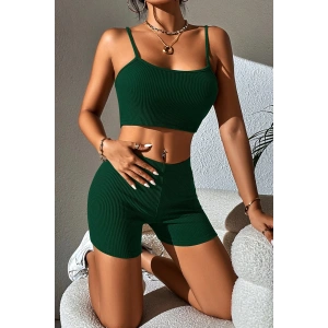 Kadın Yeşil Şortlu Kaşkorse Gecelik Takım