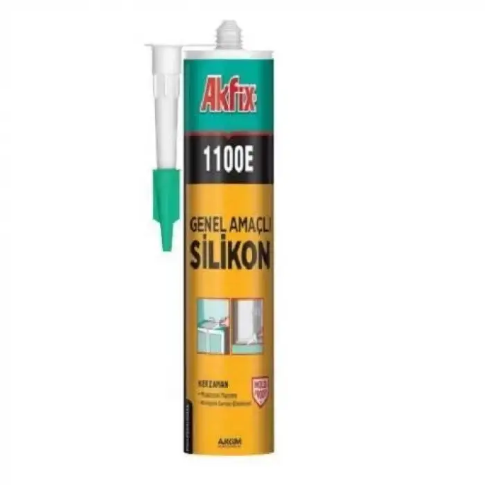 AKFİX 1100E SİLİKON BEYAZ 280 ML (KOLİ-24 LÜ)
