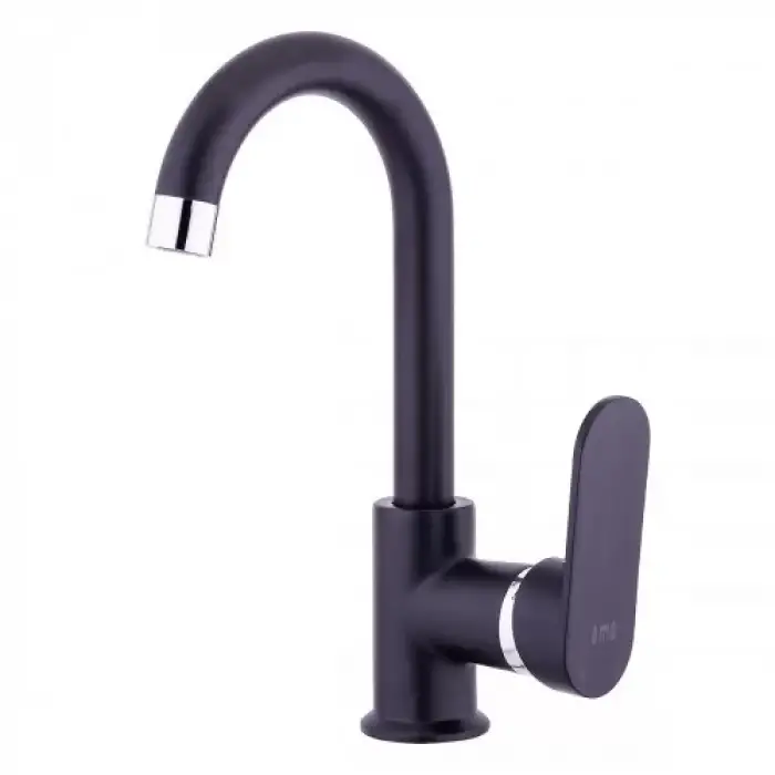 PSA RİVA KUĞU LAVABO BATARYASI SİYAH PS-1853-6003