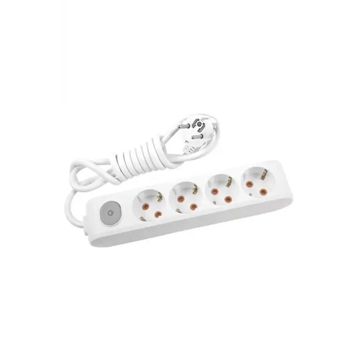 VİKO GRUP PRİZ ANAHTARLI 4 LÜ 2 MT