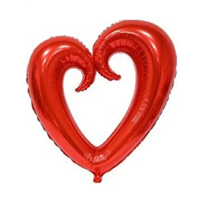 40X120 CM KIRMIZI KALP FOLYO BALON