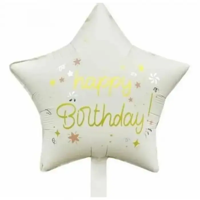 45X45 HAPPY BIRTHDAY YILDIZ FOLYO BALON 2006744-48