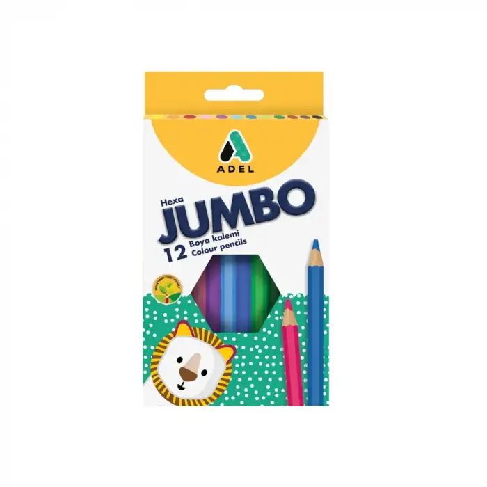ADEL JUMBO HEXA BOYA KALEMİ 12 RENK