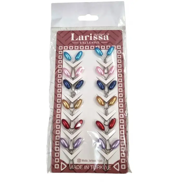 MLS EŞARP KLİPSİ RENKLİ ARPA BAŞLI 12 Lİ