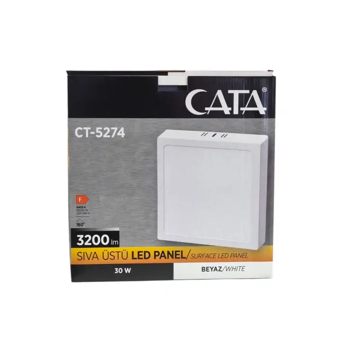 CATA PANEL LED KARE SIVA ÜSTÜ 30 W BEYAZ CT-5274