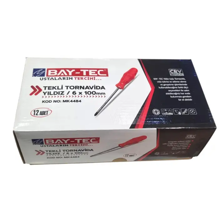BAY-TEC TEK TORNAVİDA 6X100 MM YILDIZ MK-4484