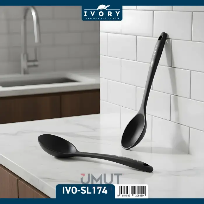 IVORY SİLİKON DERİN KAŞIK MİNİ SİYAH IVO-SL174