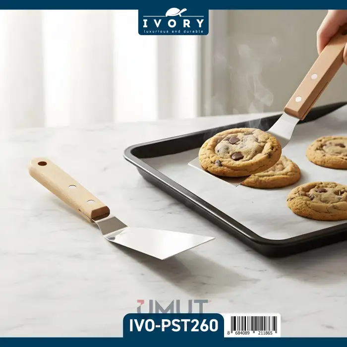 IVORY BAMBU SAPLI SPATULA ÇELİK IVO-PST260