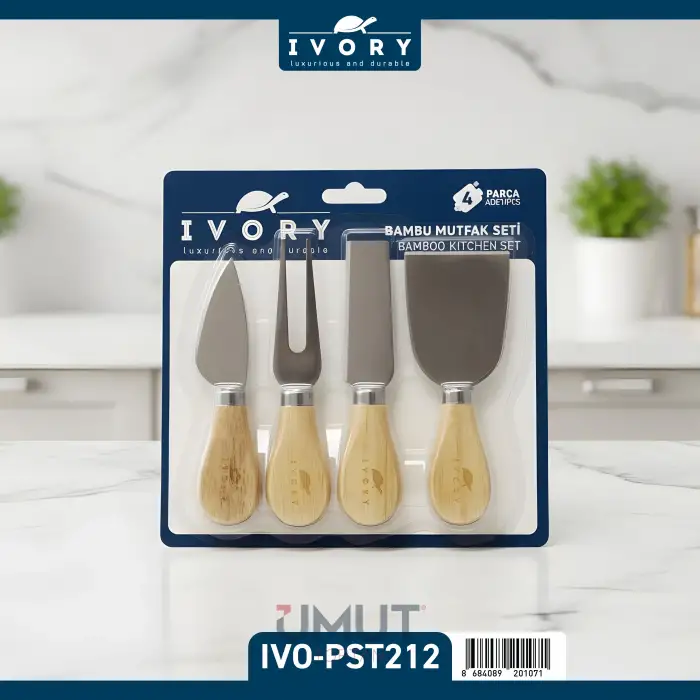 IVORY PEYNİR BIÇAĞI SETİ 4 LÜ IVO-PST212