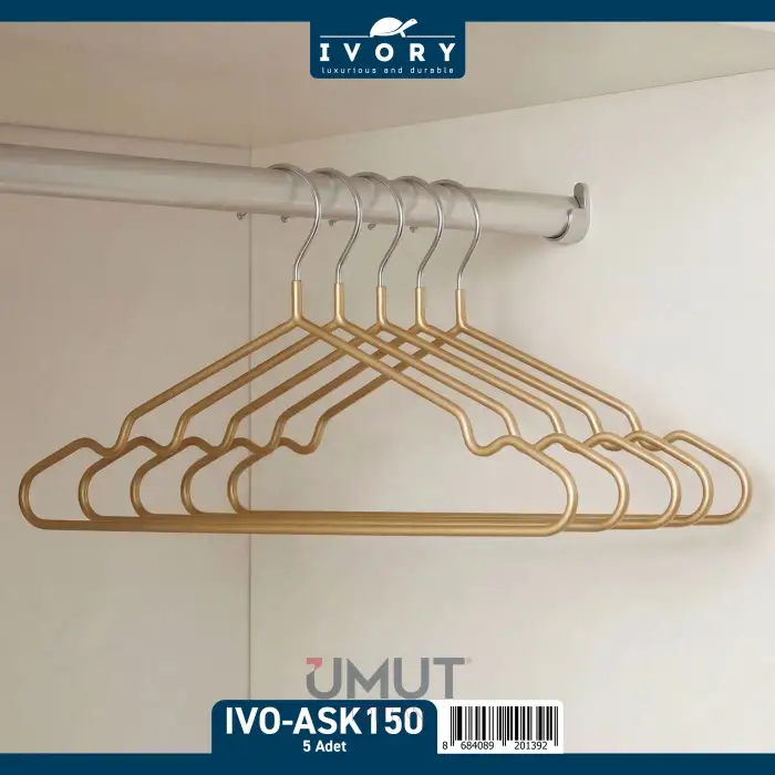 IVORY ELBİSE ASKISI 5 Lİ IVO-ASK150