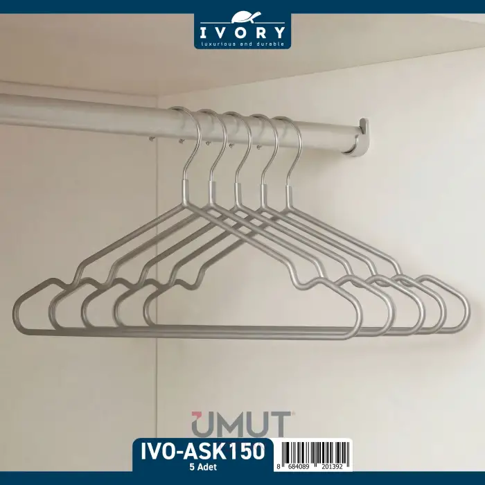 IVORY ELBİSE ASKISI 5 Lİ IVO-ASK150