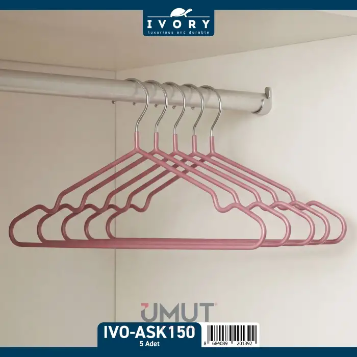 IVORY ELBİSE ASKISI 5 Lİ IVO-ASK150