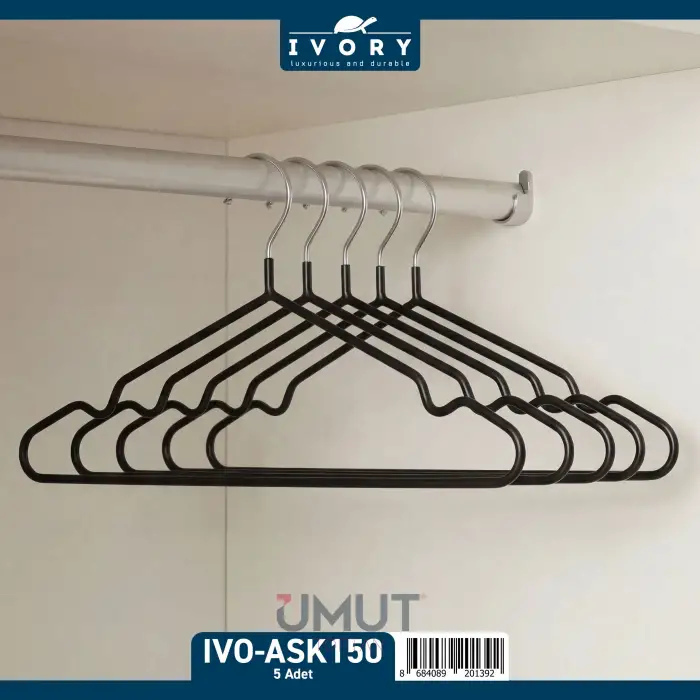 IVORY ELBİSE ASKISI 5 Lİ IVO-ASK150