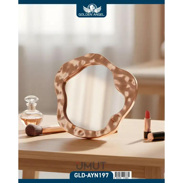 GOLDEN ANGEL MAKYAJ AYNASI METALİZE AYAKLI AYN-197