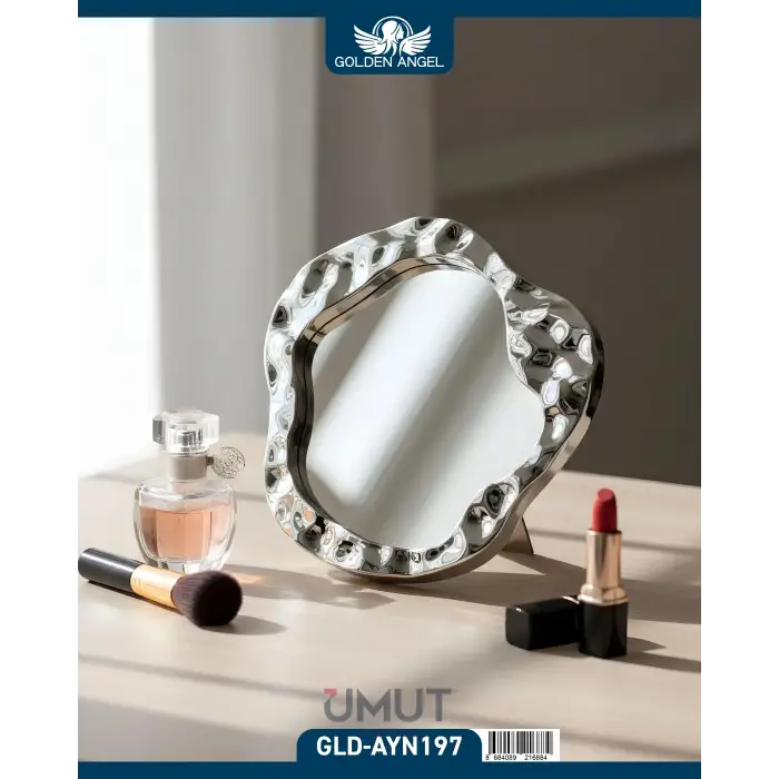 GOLDEN ANGEL MAKYAJ AYNASI METALİZE AYAKLI AYN-197