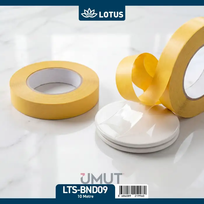 LOTUS AĞ TAKVİYELİ ÇİFT TARAFLI BANT 30X10 MT LTS-BND09