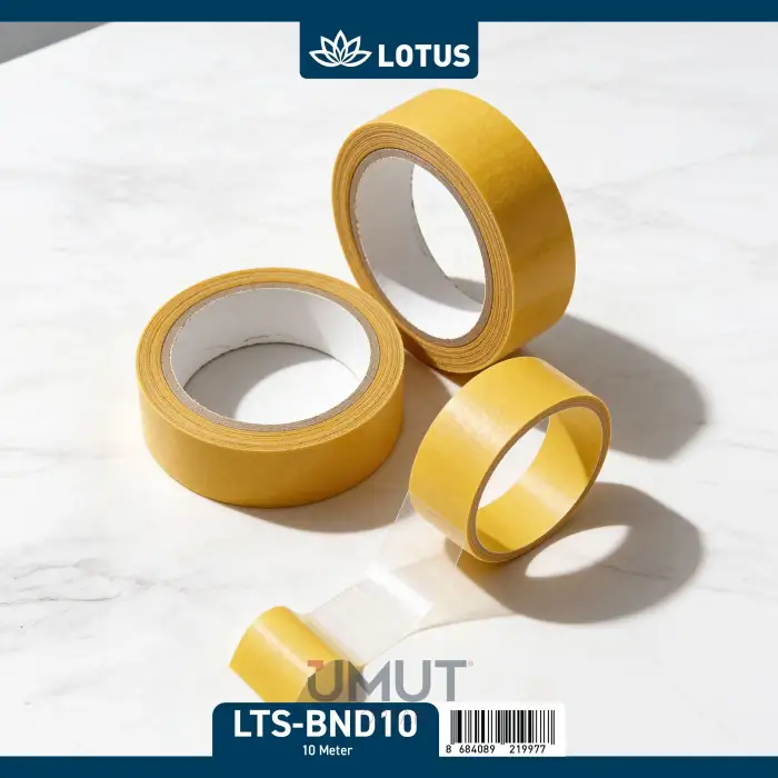 LOTUS AĞ TAKVİYELİ ÇİFT TARAFLI BANT 30X20 MT LTS-BND10