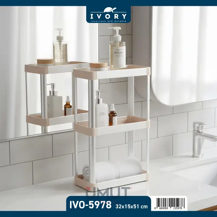 IVORY ALÜMİNYUM ORGANİZER RAF 3 KATLI IVO-5978