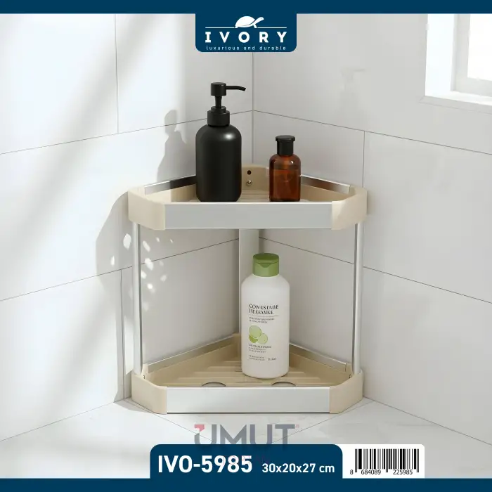 IVORY ALÜMİNYUM ORGAN.RAF 2 KATLI KÖŞE IVO-5985