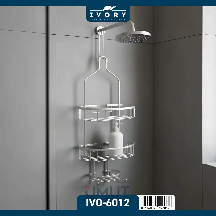 IVORY ALÜMİNYUM BANYA RAFI (ŞAMPUANLIK) IVO-6012