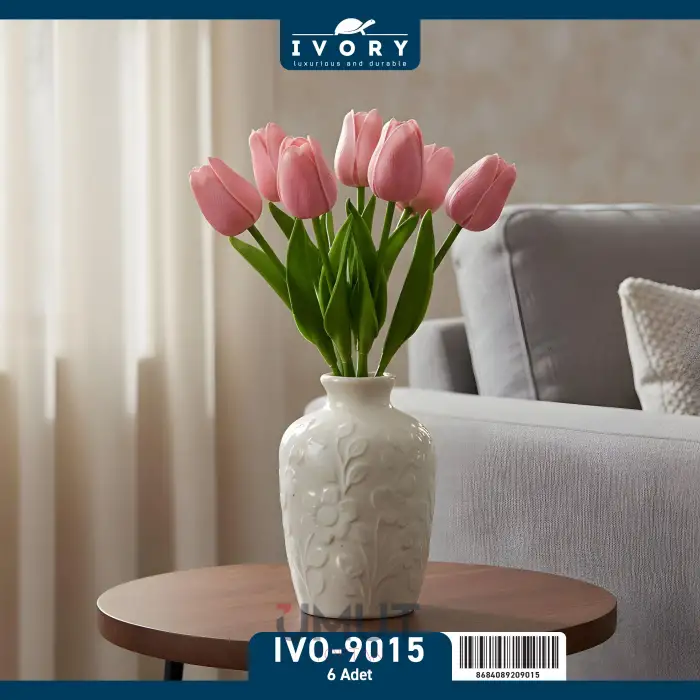 IVORY DEKORATİF YAPAY LALE KARMA 6 LI IVO-9015