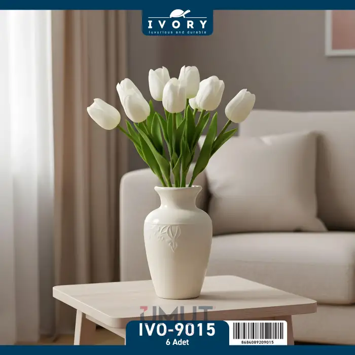 IVORY DEKORATİF YAPAY LALE KARMA 6 LI IVO-9015