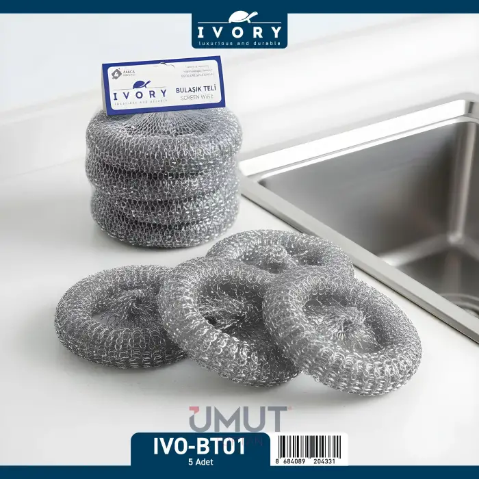 IVORY FİLELİ BULAŞIK TELİ 4 LÜ IVO-BT01