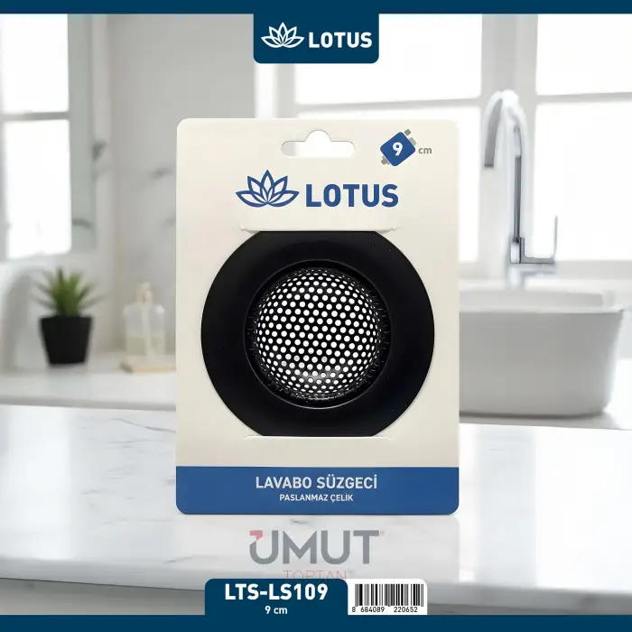 LOTUS LAVABO SÜZGECİ 9 CM SİYAH LTS-LS109