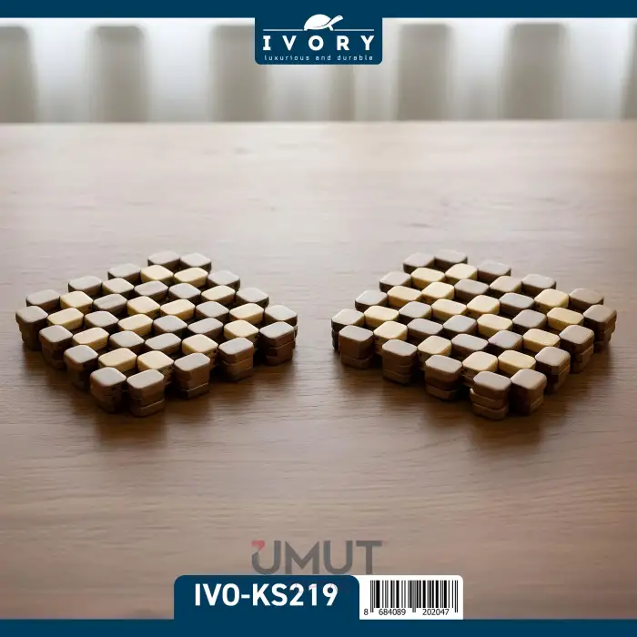 IVORY BAMBU NİHALE BONCUK KARE IVO-KS219