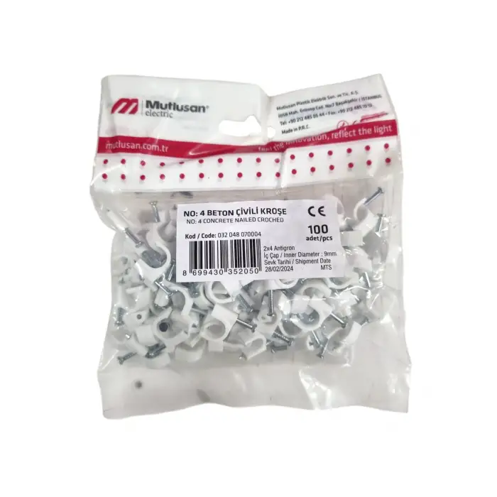 MUTLUSAN ÇİVİLİ KROŞE NO:4 100 LÜ