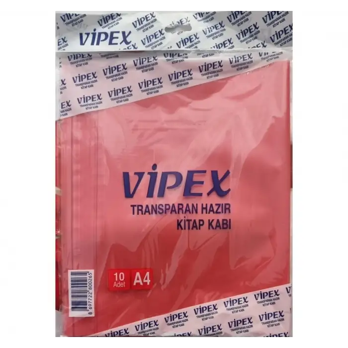 VİPEX RENKLİ HAZIR KİTAP KABI 10 LU      (KT-20Lİ)