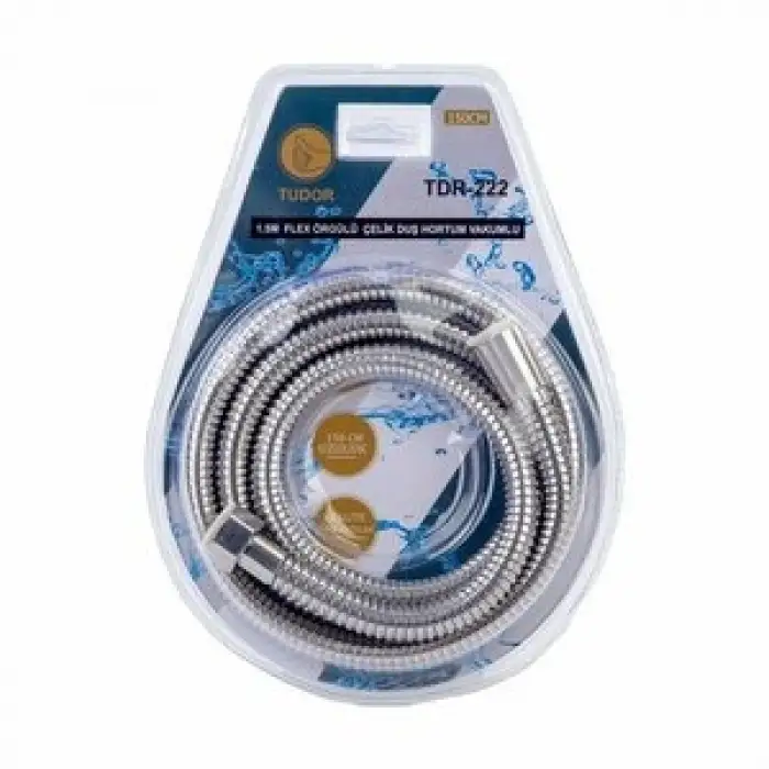 TUDOR DUŞ HORTUMU ÇELİK ÖRGÜLÜ 150 CM VKM TDR-222