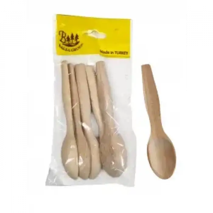 BALSA AHSAP KAŞIK VERNİKLİ BLS01-16K 6 LI