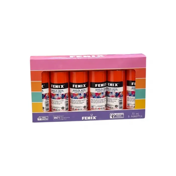 FENİX AKRİLİK BOYA 75 ML (PKT-6 LI)