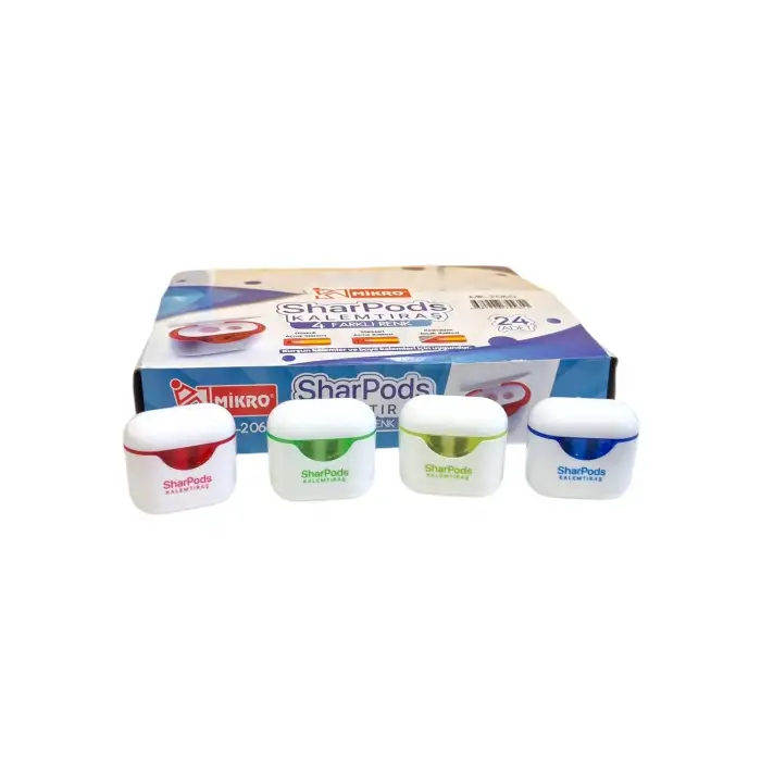 MİKRO SHARPODS ÇİFT BIÇAKLI KALEMTIRAŞ MK-2060 (PKT-24)