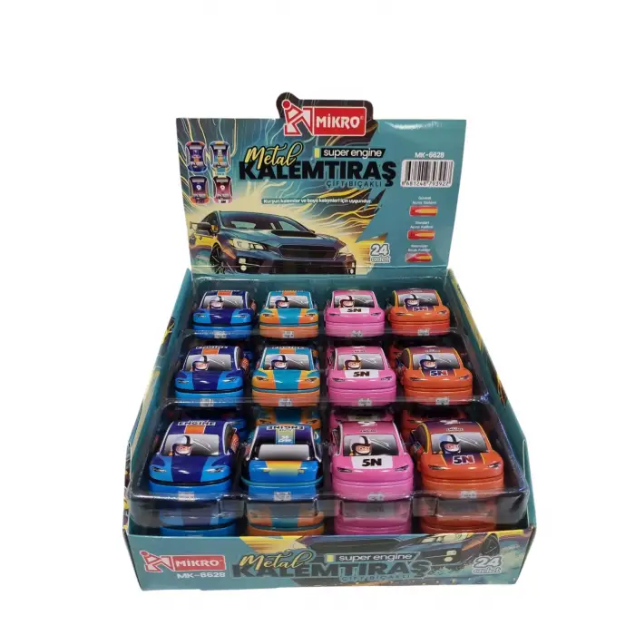 MİKRO METAL ÇİFT BIÇAKLI KALEMTIRAŞ MK-6628 (PKT-24)