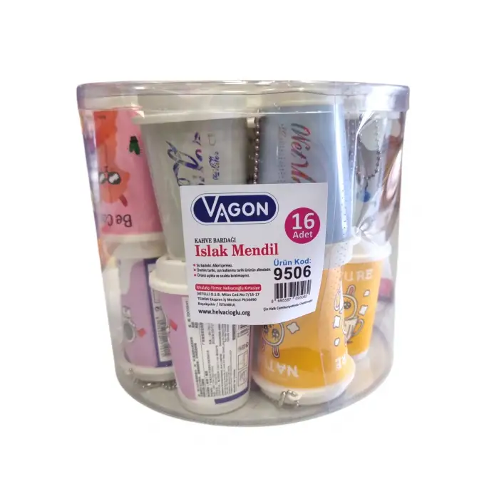 VAGON ISLAK MENDİL KAHVE BARDAĞI 9506 (PK-16 LI)