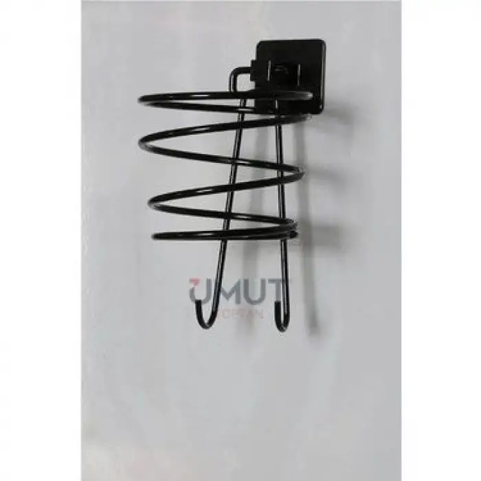 KROM KARE YAPIŞKANLI FÖNLÜK SİYAH KF-01