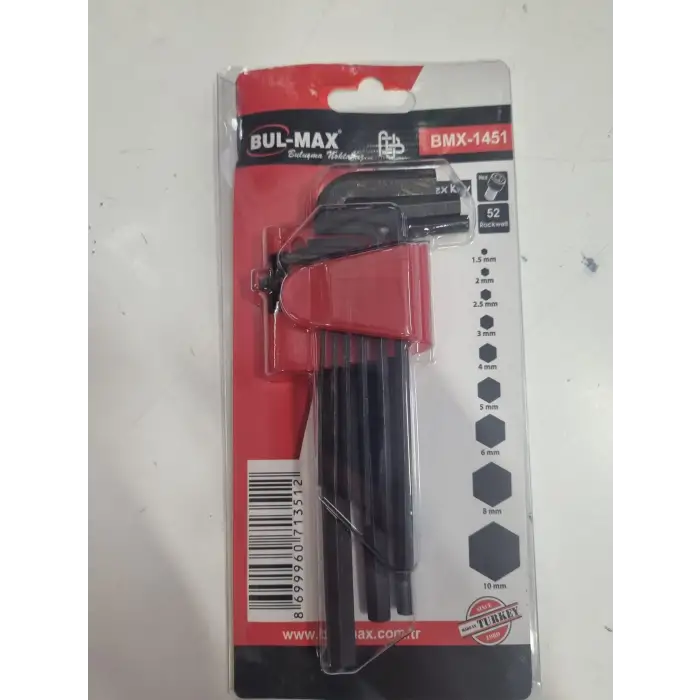 BUL-MAX ALYAN ANAHTAR SETİ 180MM 9 PARÇA BMX-1451