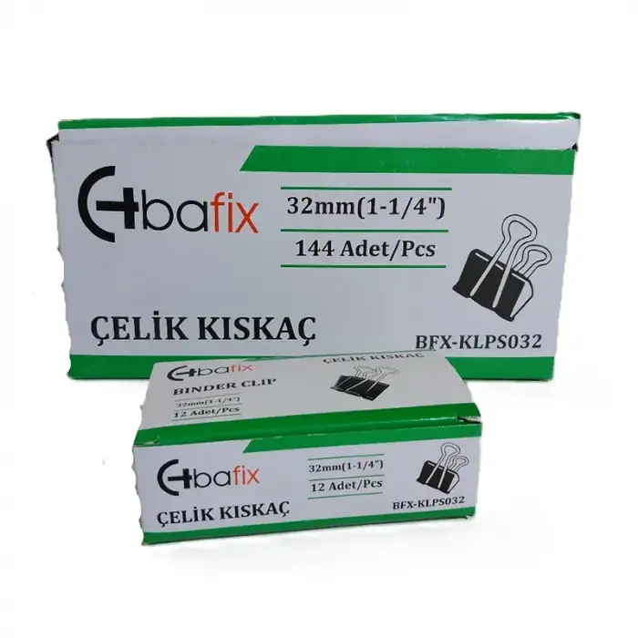 BAFİX ÇELİK KISKAÇ 32 MM KLPS032 (PKT-12Lİ)