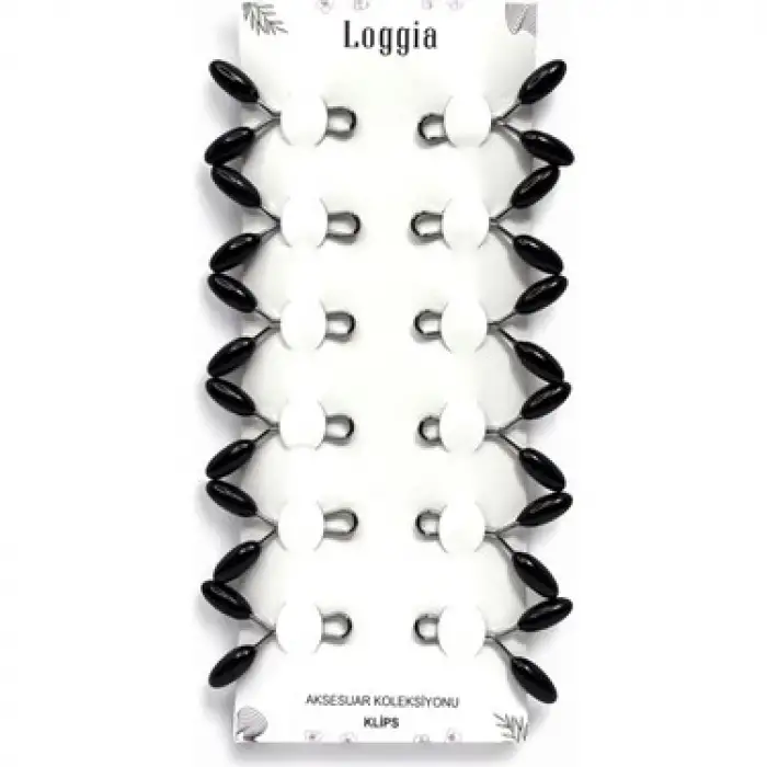 MLS EŞARP KLİPSİ SİYAH ARPA BAŞLI 12 Lİ