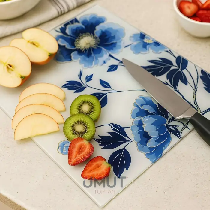 IVORY CAM KESİM PANOSU ÇİÇEK DES.25X35 CM CAM-159