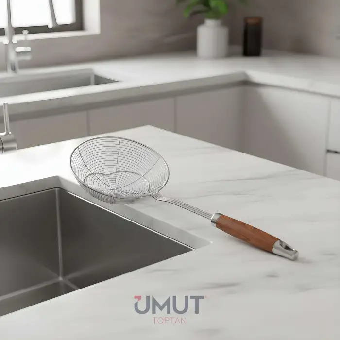 IVORY AKASYA SAPLI ÇELİK KEVGİR 14 CM IVO-KVG113