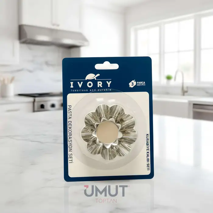 IVORY METAL TART KURABİYE KALIBI SETİ PST151
