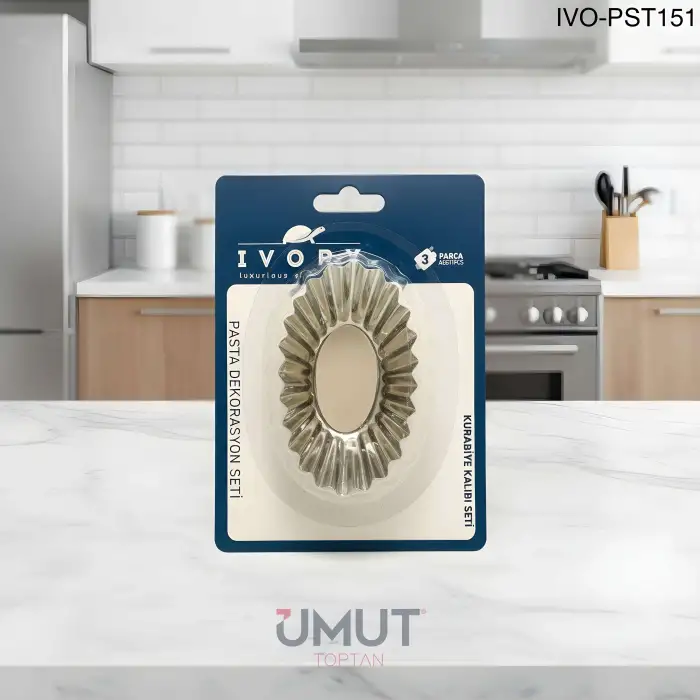 IVORY METAL TART KURABİYE KALIBI SETİ PST151