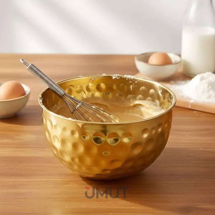 IVORY ÇELİK MİKSER KABI GOLD 20 CM SZG-397